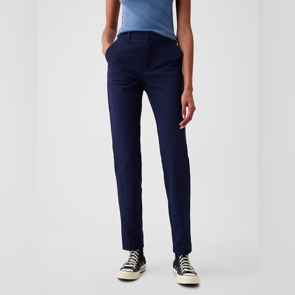 GAP Women’s Navy Blue High-Rise Slim Ankle Pants Size 4